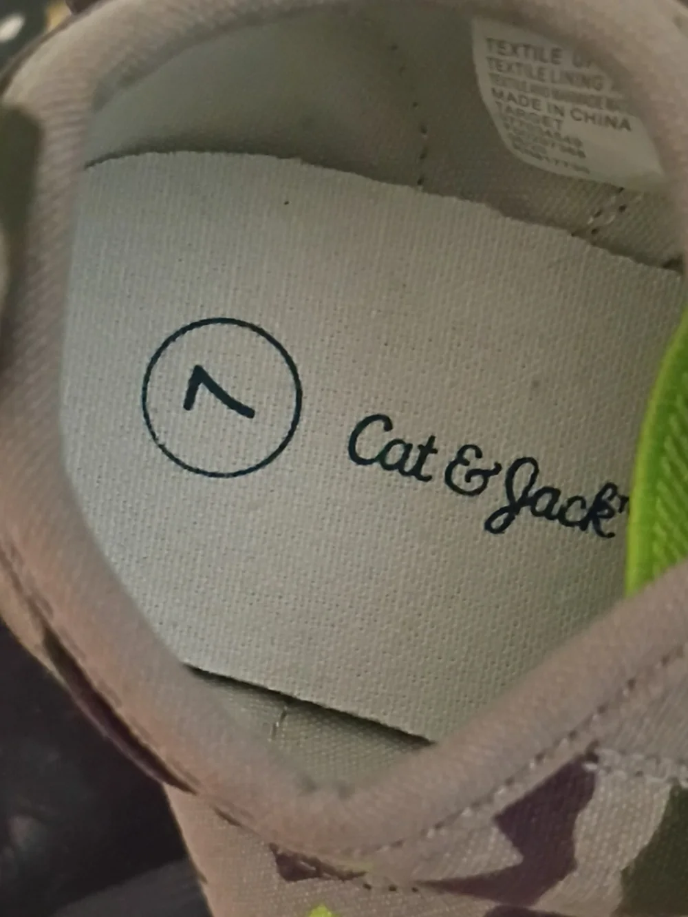 Cat & Jack Green Camo Slip-On Sneakers